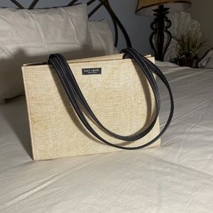 Vintage Kate Spade purse tote cream canvas